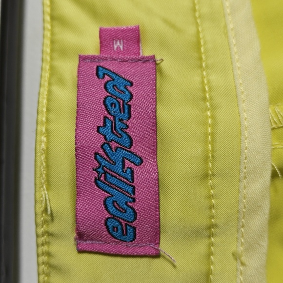 EDIKTED Flourescent Yellow Wide Leg Cargo Pants Size Medium - Picture 2 of 16